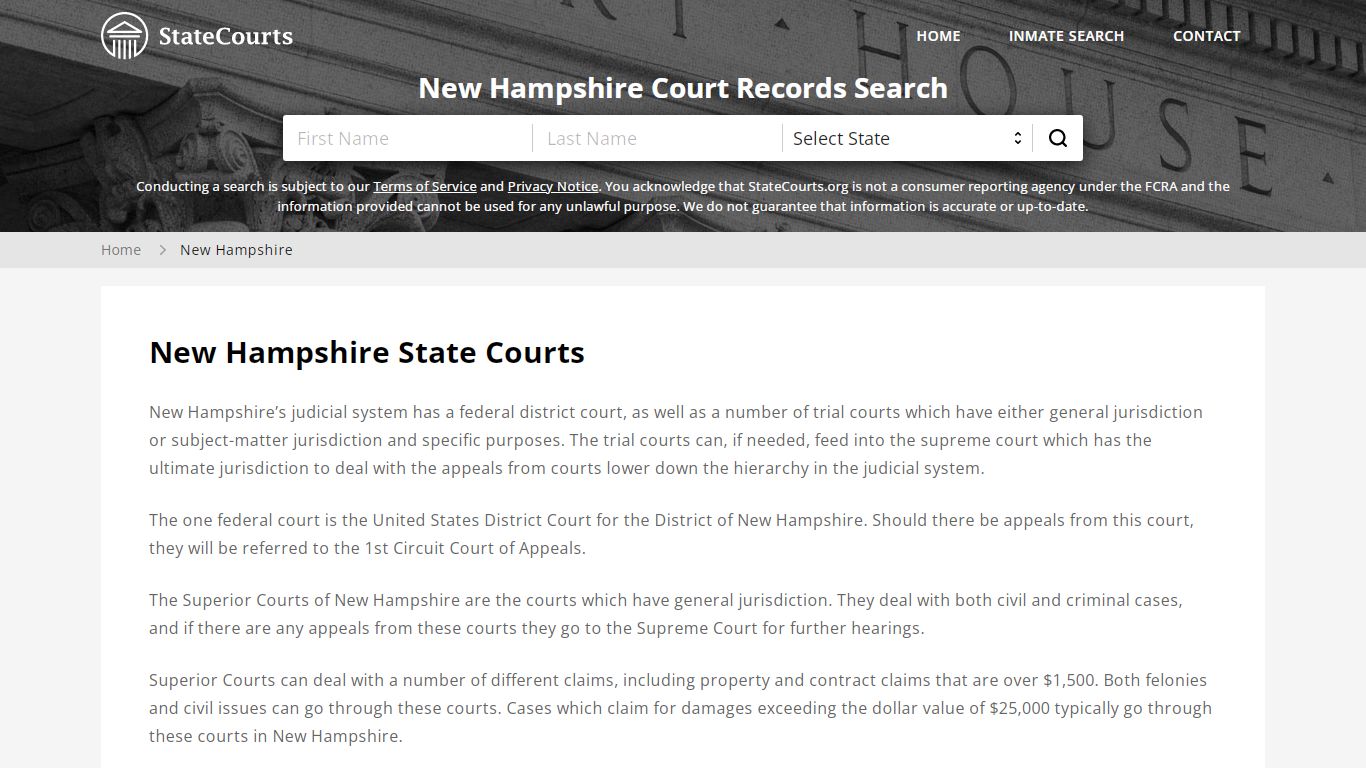 New Hampshire Court Records - NH State Courts